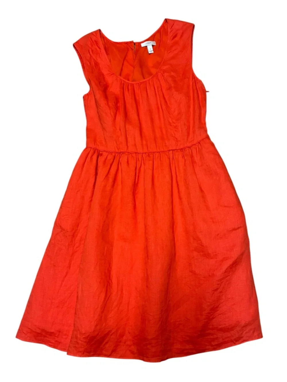 J. CREW Linen Sleeveless Dress w Pockets Size 6